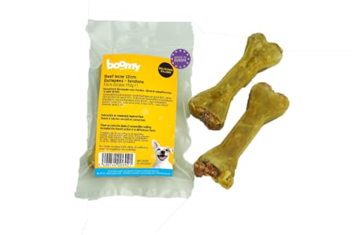 Boomy - Hundesnacks - Rindfleisch Knochen mit Bullesesehne und Kollagen -12cm - 2 x 2 Stück von Boomy