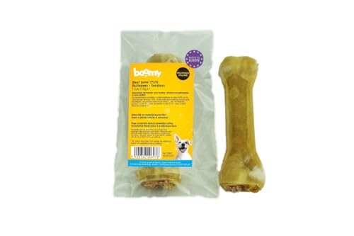 Boomy - Hundesnacks - Rindfleisch Knochen mit Bullesesehne und Kollagen - 17cm - 2 x 1 Stück von Boomy