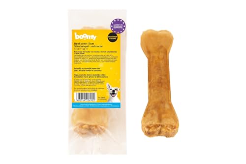 Boomy - Hundesnacks - Rindfleisch Knochen mit Strauß und Kollagen - 17cm - 2 x 1 Stück von Boomy