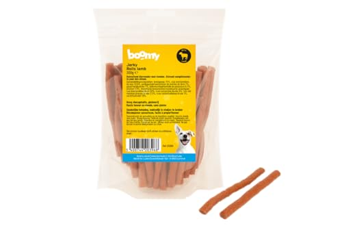 Boomy - Jerky Rolls - Glutenfreie Hundesnacks - Kaustäbchen mit hohem Fleischanteil - Hundebonbons (300g, Lamm) von Boomy