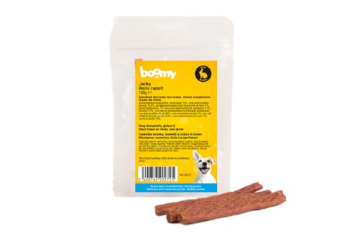 Boomy - Jerky Rolls - Glutenfreie Hundesnacks - Kaustäbchen mit hohem Fleischanteil - Hundebonbons (3x100g, Kaninchen) von Boomy