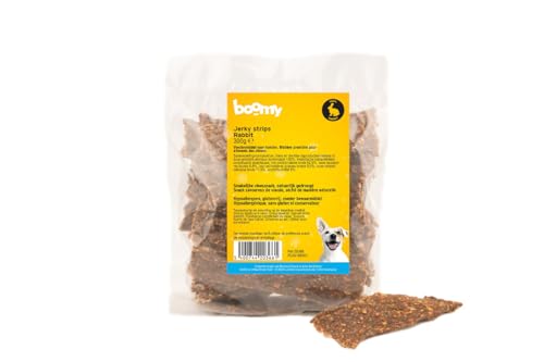 Boomy - Jerky Strips - Glutenfreie Hundesnacks - Trockenfleisch - 300g (Kaninchen) von Boomy