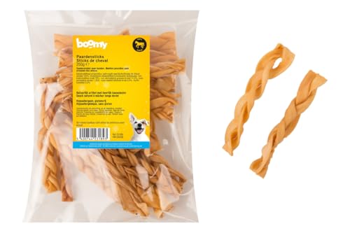 Boomy - Natürliche Hundesnacks - Kausnack - Pferdestäbchen geflochten - 15cm - 200g von Boomy