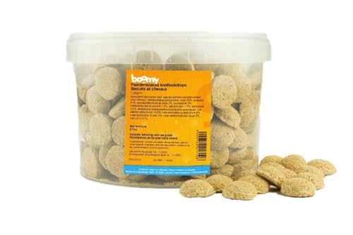 Boomy - Pferdebonbons - Zuckerfreie Belohnungsbonbons für Pferde - Karottenring - 1kg (Normal, Knoblauch) von Boomy