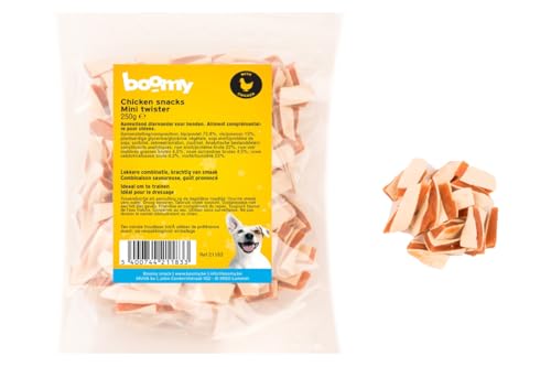 Boomy - Weicher Hundesnack - Mini Twister - Kurze Huhn/Fischstreifen - 2 x 250g von Boomy