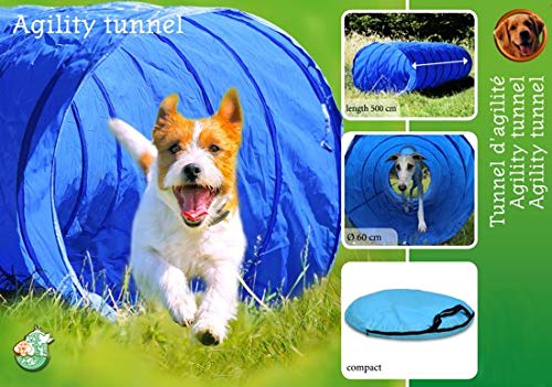 Boon Agility-Tunnel Nylon 500x60 cm, Blauw/zwart. von Boon