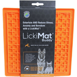 Lickimat Leckmatte Buddy orange für den Hund (20 cm) Pro Stück von Boon