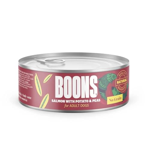 BOONS Erwachsener Hund Lachs Kartoffel Erbsen 10X 185GR Dose von Boons