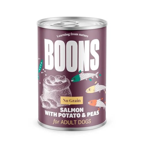 BOONS Erwachsener Hund Lachs Kartoffel Erbsen 6X 400 g Dose von Boons