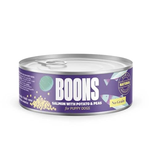 BOONS Hund Welpe Lachs Kartoffel Erbsen 10X 185GR Dose von Boons