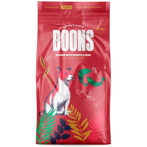 Boons Hundefutter Lachs (für ausgewachsene Hunde Kleiner Rassen) Größe 100 g von Boons