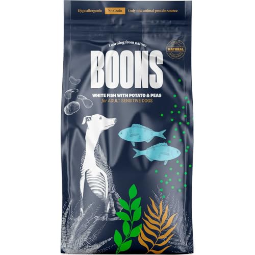 Boons Hundefutter Weißfisch (für ausgewachsene empfindliche Hunde) Größe 10 kg von Boons