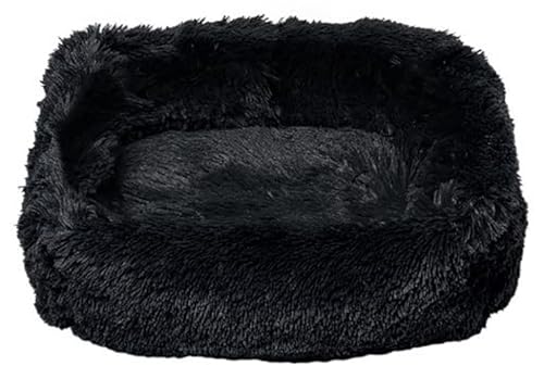 Boony Superweiches Hundekissen rechteckiger Donut schwarz 60 cm von Boony