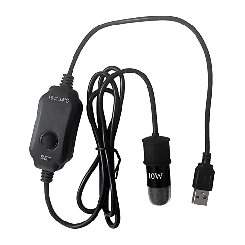 Booso Aquarienheizkörper für Aquarien, Temperaturbereich, verstellbar, digitale Anzeige, USB-Ladegerät, für Tanks von Mini- von Booso