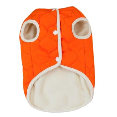 Booso Haustierkleidung Herbst und Winter Hundekleidung Teddy Katze Haustierkleidung Winter Pfirsich Baumwolle Gepolsterte Kleidung Orange von Booso