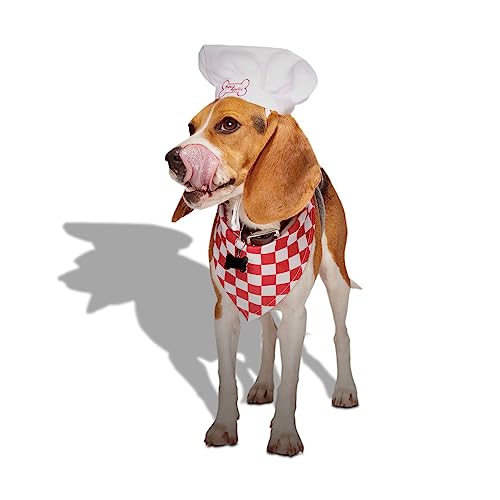 Bootique Chef Kopfbedeckung für Hunde und Katzen, Größe S/M, 2-teilig von Bootique