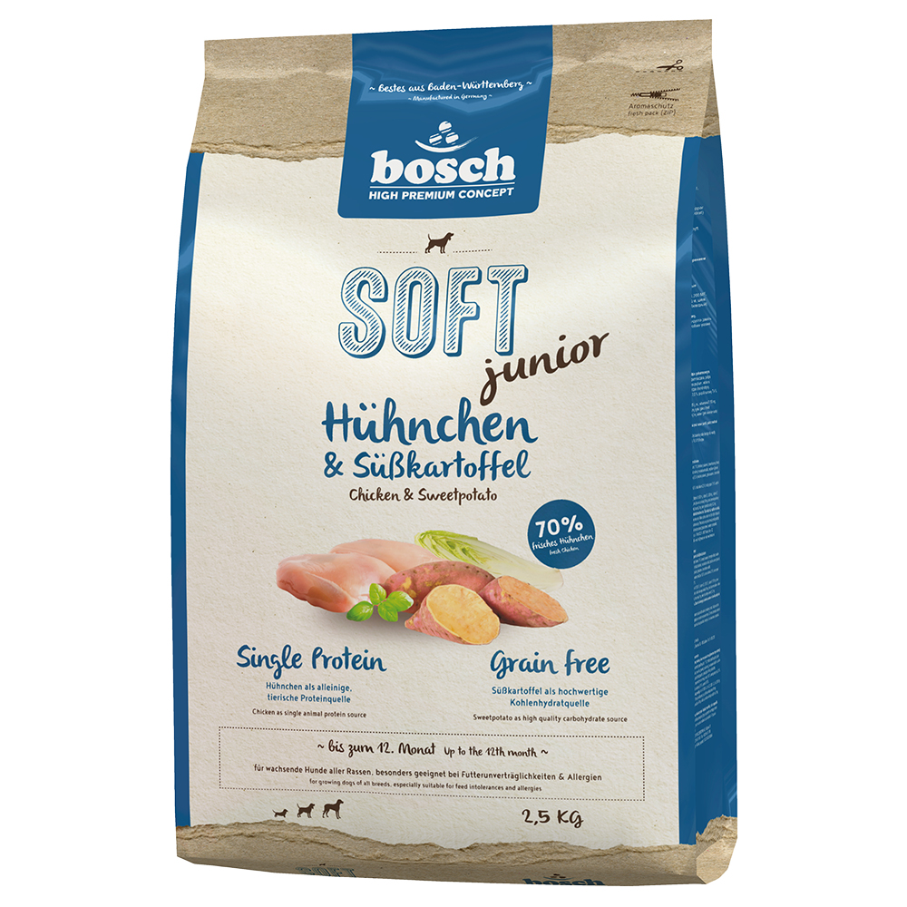 bosch Soft Junior Hühnchen & Süßkartoffel - Sparpaket: 3 x 2,5 kg von Bosch HPC Soft