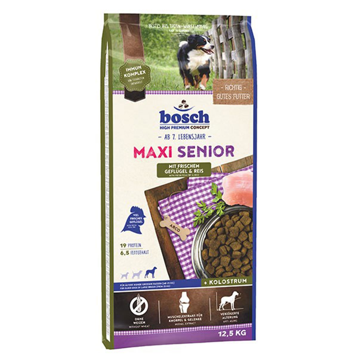 Bosch Hundefutter Maxi Senior Geflügel & Reis 12,5kg von Bosch