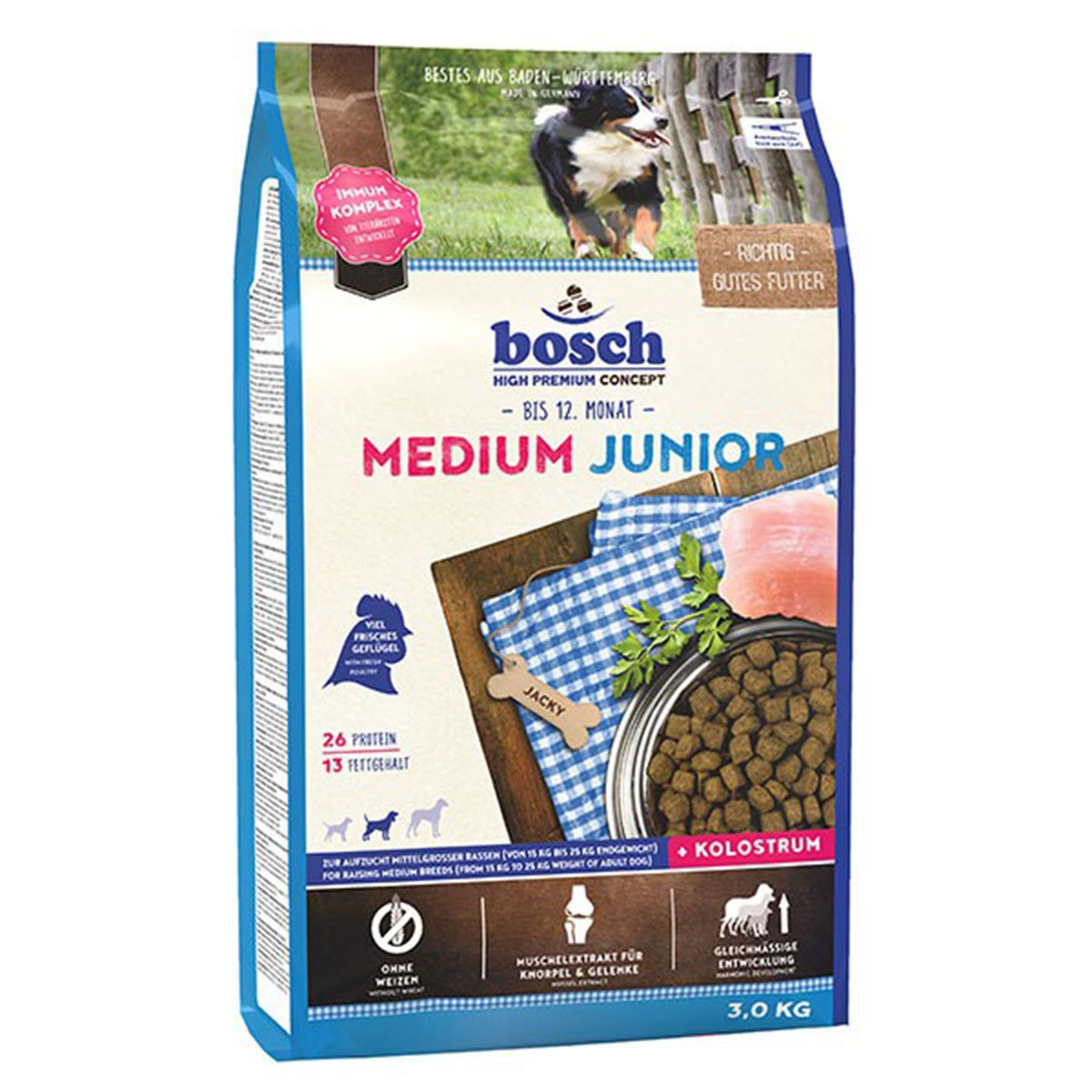 Bosch Hundefutter Medium Junior 3kg von Bosch