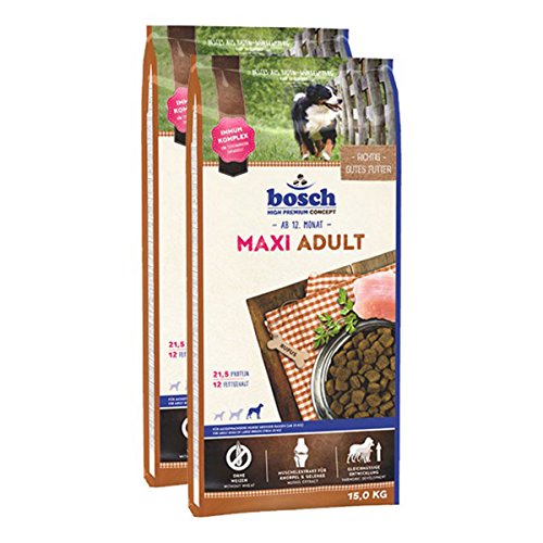 Bosch Hundefutter Verschiedene Sorten 2x15kg Maxi Adult von Bosch