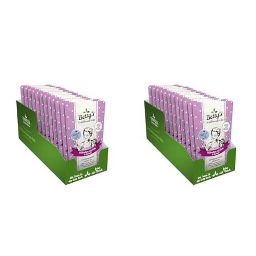 Betty's Kitten Landhausküche Frischebeutel Nassfutter Katze Huhn & Pute, 12 x 100 g, schonend gegart, hohe Bioverfügbarkeit, für alle Katzenrassen geeignet (Packung mit 2) von Boswelia