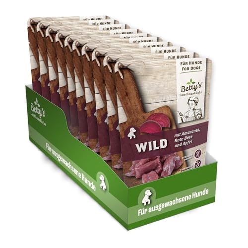 Betty’s Landhausküche Frischebeutel Wild mit Rote Bete, Amaranth und Apfel 300g x 10 von Boswelia