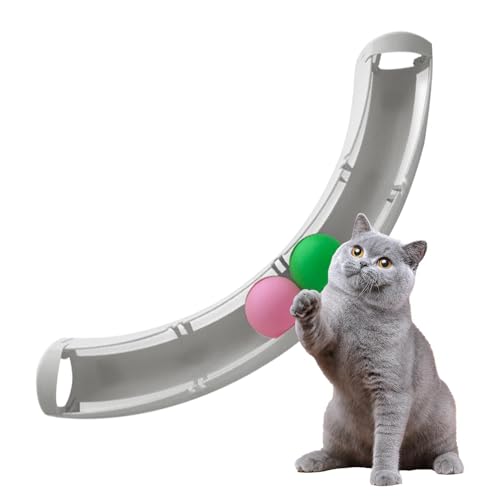 Botiniv Cat Rail Toy, Cat Toy Ball Track - Fun Cat Ball Track Puzzle,Mentale körperliche Bewegung, Trainingsinstrument für alle Rassengrößen, Haustierversorgungen für Kätzchen von Botiniv