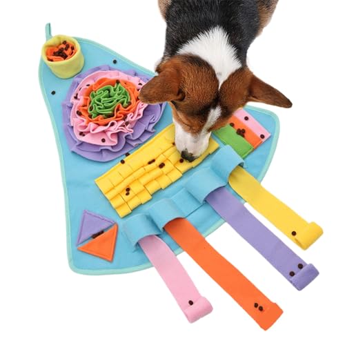 Botiniv Hund Snuffle Matte behandeln Puzzle, Welpe Snuffle Matte,Raumschiff -Form Interaktives Futterpuzzle für Langeweile - Hundebehandlungsmatte Slow Feeder kleine Rasse Schnüffelkissen von Botiniv