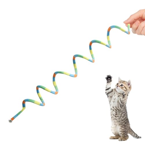 Botiniv Katzen Springspielzeug für Innenkatzen, Kätzchen Spring Toys,Elastisches farbiges Plüschfederspielzeug für Katze Beißen | Kleine Rassenjagd interaktives Kauspiel Langeweile Buster von Botiniv