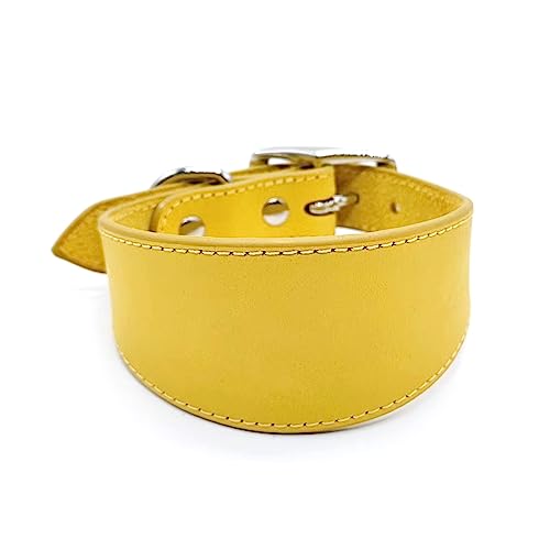 Bottone Verstellbares Hundehalsband, breites Halsband, Lederhalsband für große Hunde, italienische Windhunde, Haustierzubehör von Bottone