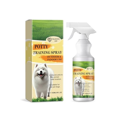 Bouasgh Haustier-Toilettentrainings-unterstütztes Spray, 150 ml, Innen- und Außen-Haustier-Festpunkt-Ausscheidungstrainingsspray Tierbedarf Katzen (Green, 16.8X5.8CM) von Bouasgh