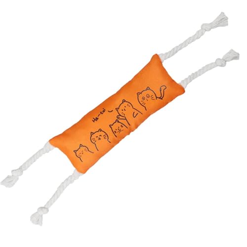 Bouasgh Hunde Spielzeug Hundespielzeug aus Langeweile und hohem Ton, Knotenspielzeug, Zahnen, Heimtierbedarf, Hundespielzeug, Klingelpapierspielzeug (Orange, 26.5x10cm) von Bouasgh