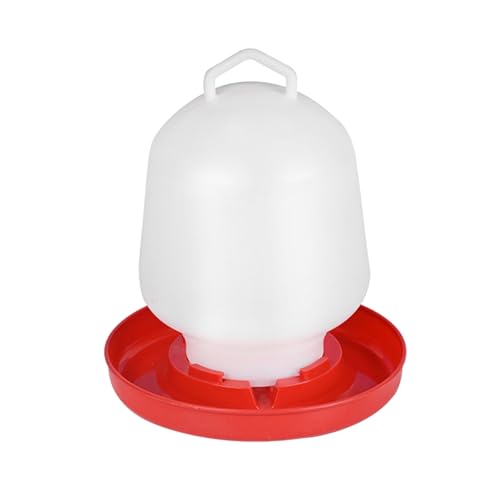 Geflügelwasser Geflügelwasser-Futterspender Hühnerwassereimer Auto Chicken Feeder Kunststoff Tierbedarf (White, 26.5x23cm) von Bouasgh