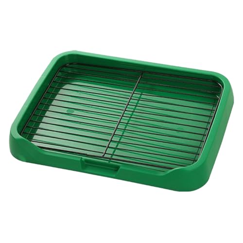 Töpfchen für Hunde, Innen-Mesh-Hundetoilette, Toiletten-PIPI-Pad-Halter, Welpen-Trainingstablett, abnehmbare, stabile Struktur, Trainingspads für Haustiere Tierbedarf (Green, 45X35CM) von Bouasgh