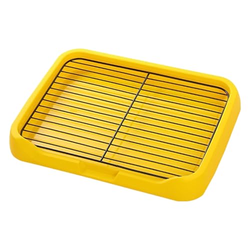 Bouasgh Töpfchen für Hunde, Innen-Mesh-Hundetoilette, Toiletten-PIPI-Pad-Halter, Welpen-Trainingstablett, abnehmbare, stabile Struktur, Trainingspads für Haustiere Tierbedarf (Yellow, 45X35CM) von Bouasgh