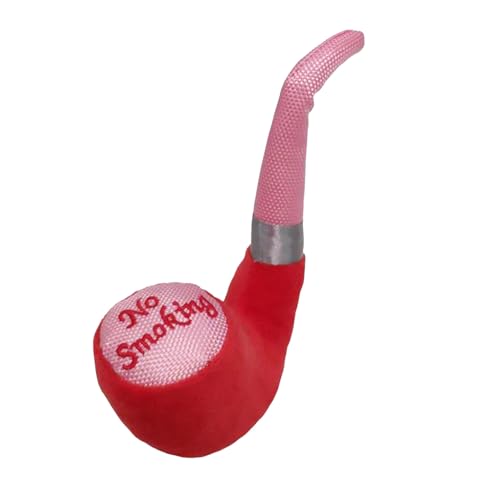 Unzerstörbares HundeSpielzeug Quietschendes Hundespielzeug für große Hunde PipeToy Giggles Hundespielzeug Giggle Puff Stick Toys mit einem Set, ausgestopftes Hundespielzeug, interaktiv für (Red, 20cm) von Bouasgh