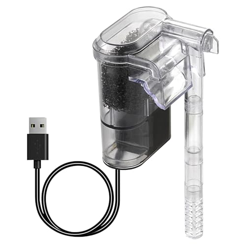 Bouncy Aquariumfilter, schlanker Aquariumfilter für bis zu 20 l Aquarien, leiser Betrieb, energieeffizient, 3 W, perfekt für Kaltwasser & tropische Fische von Bouncy