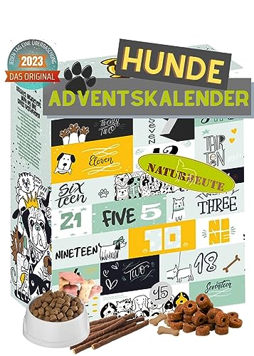 [ Boxiland ] Hunde Adventskalender 2023 mit 24 Leckerlies für den Vierbeiner. Snack Adventskalender für Hunde mit 24 Knabberein von Boxiland