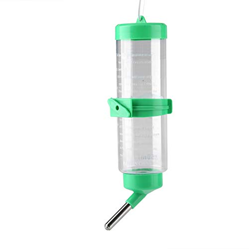 Boxwizard Hamster-Wasserflasche, Sichere Hamster-Wasserflasche, 25 X 8 X 8, 250 Ml, Haustier-Ratten-Hamster-Trinkflasche, Automatischer, Tropffreier Hängender Wasserspender, Grün von Boxwizard