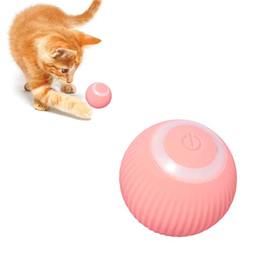 Boxwizard Interaktives Katzenspielzeug Ball mit LED Licht Katzenball Elektrisch Spielzeug Katzen Bälle Wiederaufladbares USB Haustierspielzeug Automatischer Kätzchenspielzeug von Boxwizard