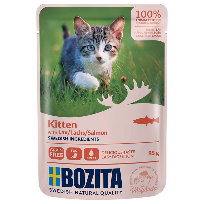 12 x 85 g Bozita zum Sonderpreis! - Kitten: Lachs in Soße von Bozita