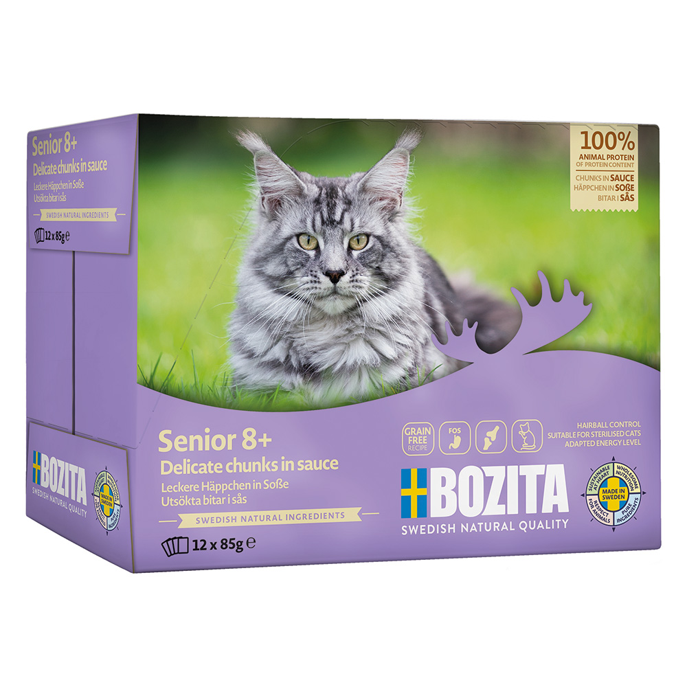 12 x 85 g Bozita zum Sonderpreis! - Senior: viel Huhn in Soße von Bozita