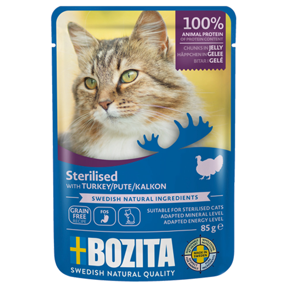 12 x 85 g Bozita zum Sonderpreis! - Sterilised Pute in Gelee von Bozita