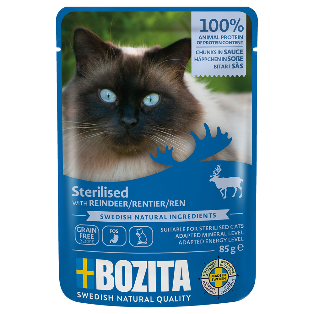 12 x 85 g Bozita zum Sonderpreis! - Sterilised Rentier in Soße von Bozita