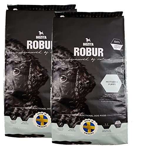 2 x 14 kg Bozita Robur Mother & Puppy Welpenfutter weizenfreies Hundefutter von Bozita