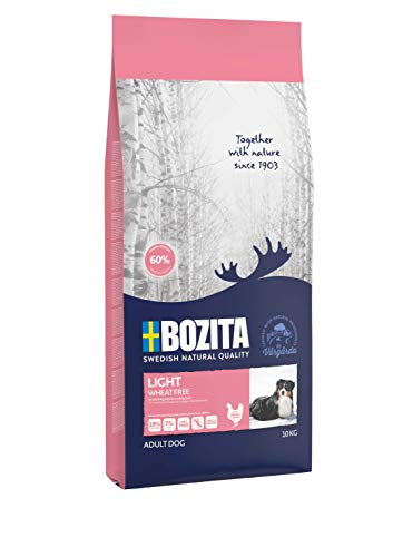 BOZITA Light Weizenfrei Hundefutter - 10 kg - nachhaltig produziertes Trockenfutter für erwachsene Hunde mit niedrigem Energiebedarf - Alleinfuttermittel von Bozita