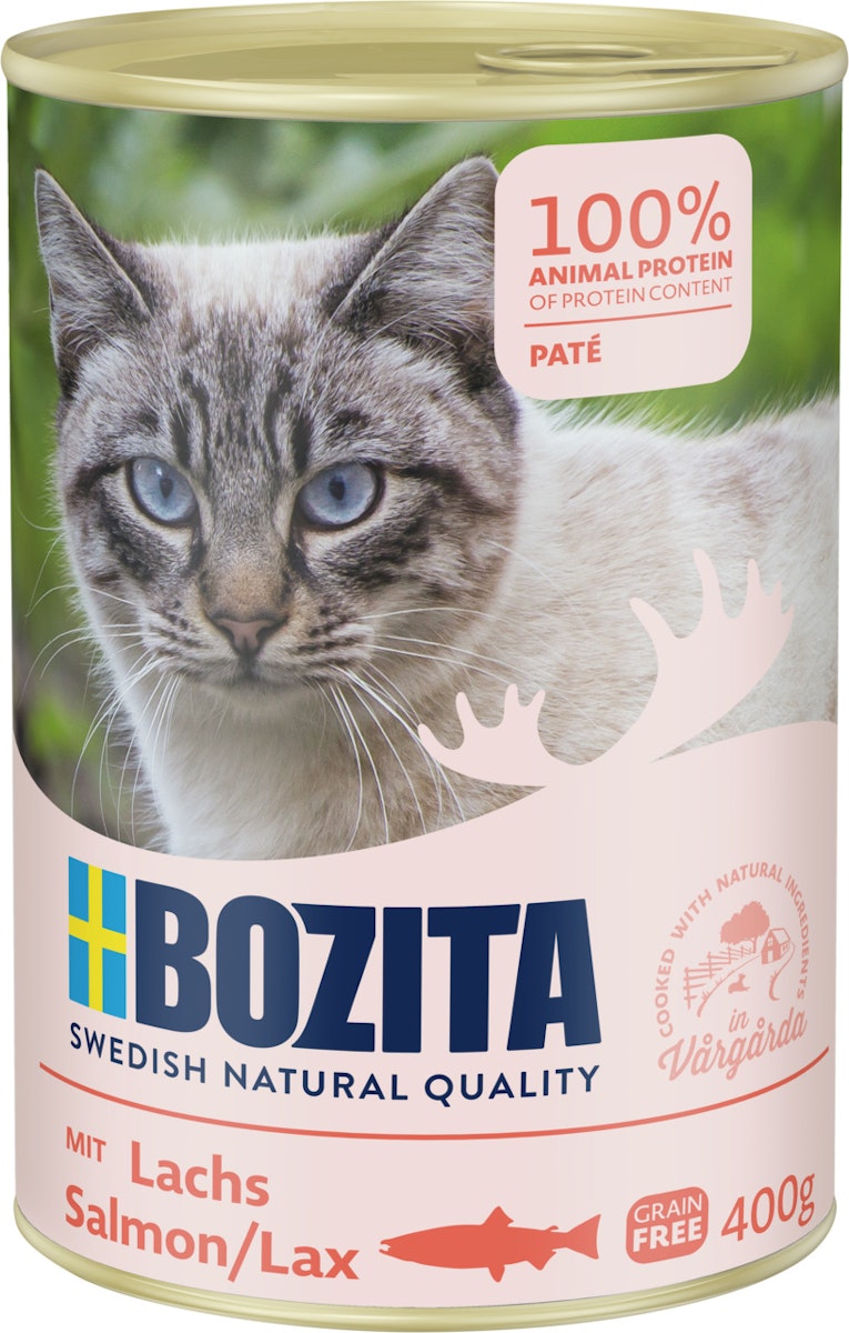 Bozita 400g Katzennassfutter Sparpaket 12 x 400 Gramm Lachs