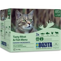 Bozita Häppchen in Gelee Pouch 12 x 85 g - Fleisch- und Fisch-Mixpack (4 Sorten gemischt) von Bozita