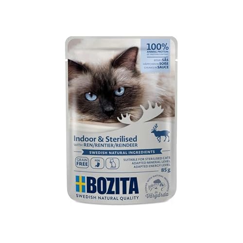 Bozita Indoor & Sterilised Häppchen in Soße Rentier | 12x 85g von Bozita