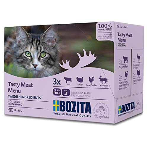 Bozita Multibox Tasty Meat Menu Katzenfutter 12 x 85g von Bozita